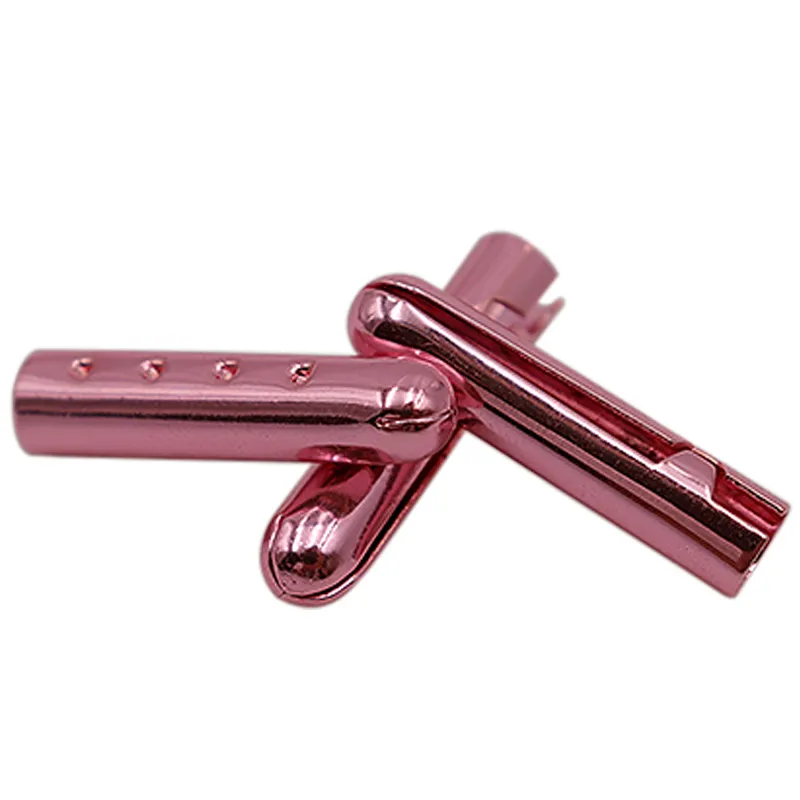 Rose Gold 4pcs che catturano le estremità del lacet rosa shinny rosa per la vendita di punte di installazione di pressione per le scarpe da design dei pantaloni