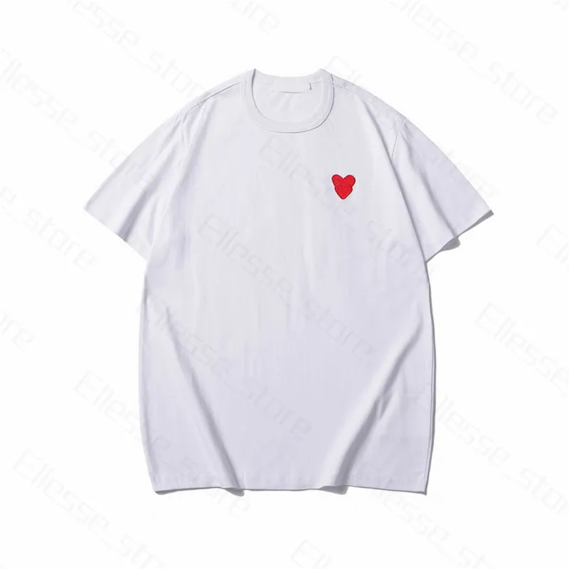 Zagraj w małe koszule Europejska Ameryka popularna małe czerwone serce druk tshirts men pary pary T-shirt m8