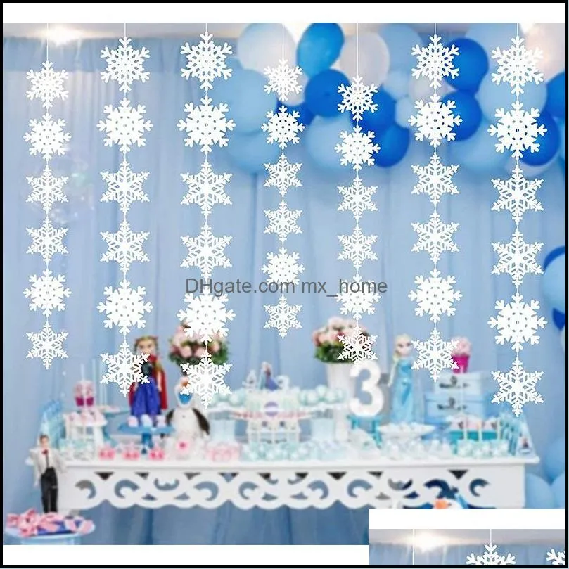 romantic snowflake curtain outdoor decoration for home navidad garlands christmas decor xmas wy1386