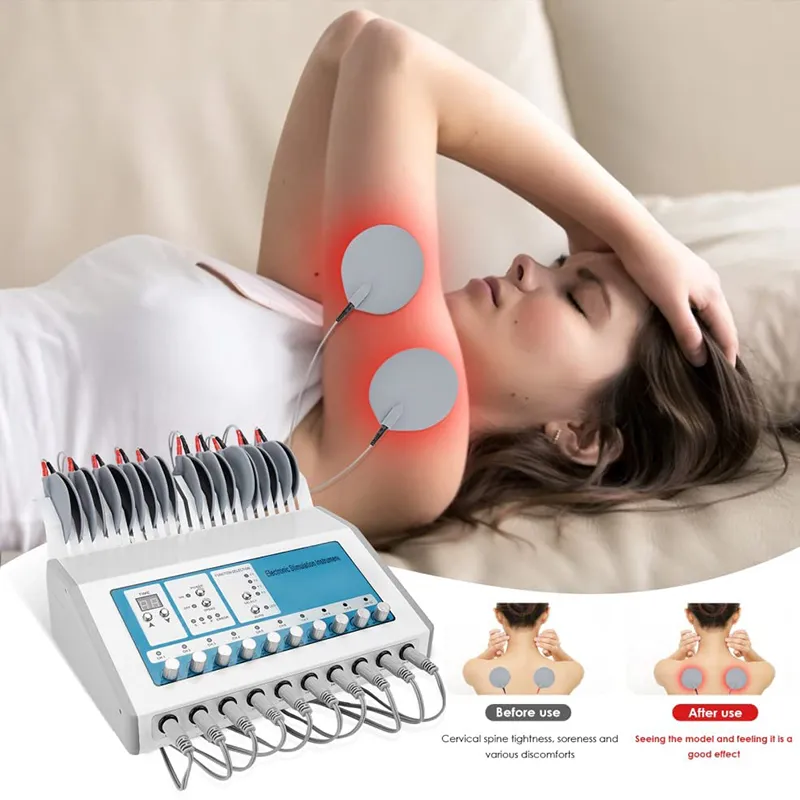 EMS-Maschine, elektronische Pulswellen, Körperschlankheits-Elektro-Muskelstimulator, Elektrostimulation, Brustfitness, Mikrostrom, Schmerzlinderung, Heilpflege, Therapie