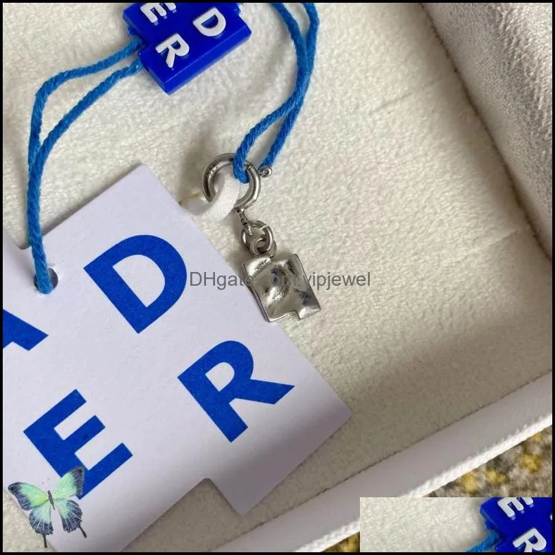 Charms Jewelry Findings Components 925 Sier Product A Letter Five Pointed Star Ader Error Earrings Pendant Drop Delivery 2021 Res8E