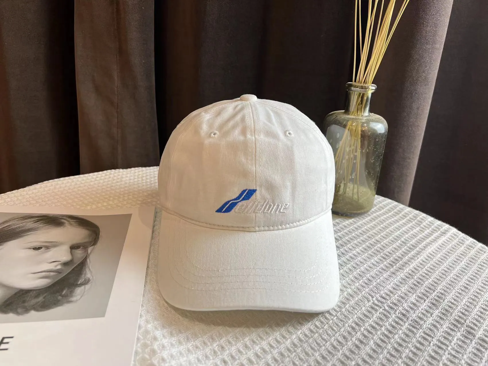 Gierige rand hoeden Korea Hoge versie van het tide -merk Welldon honkbal cap cotet cap letter ins