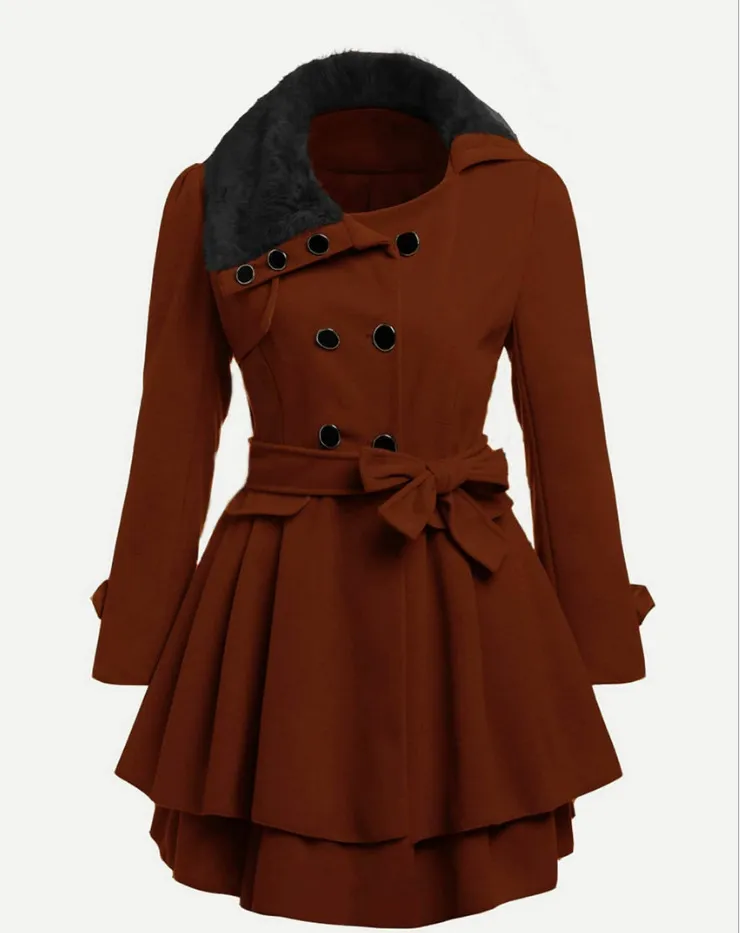 Double layered hem coat sales