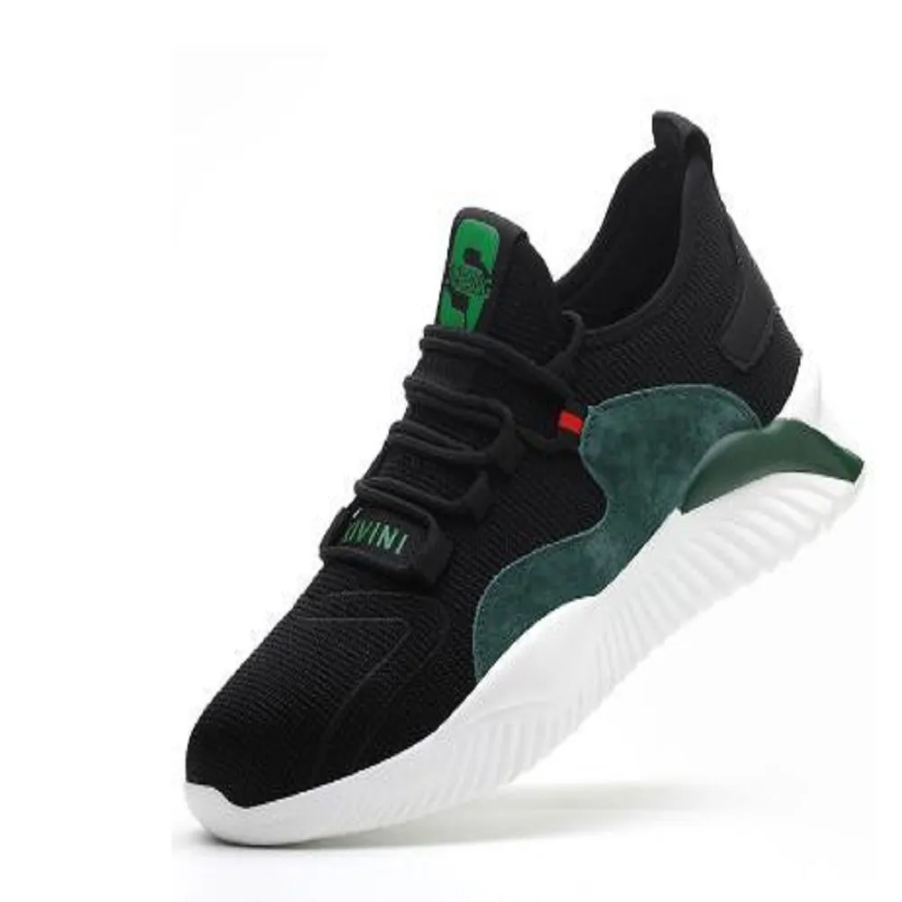2022 dark green black Men Work Safety Running Shoes Anti puncture Working Sneakers Male Indestructible Works Sports Sneakers Man Lightweight Shoe