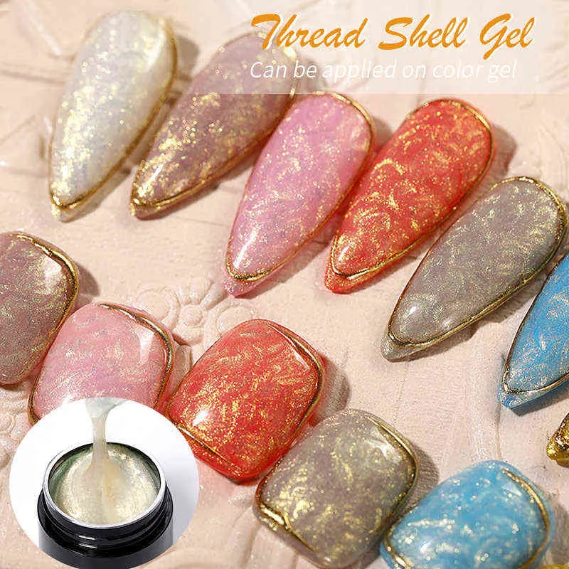 Nagelgel speelgoed lilycute draad shell polish 7ml parel semi permanente UV base top jas populair in herfst en winter 0328