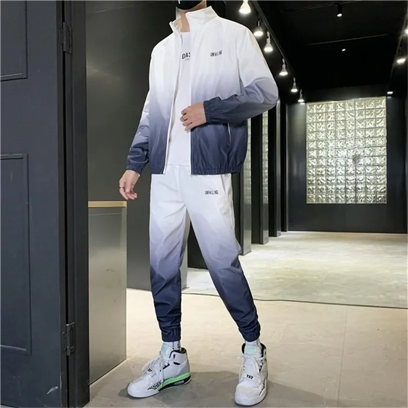 Brand Men's Sports Suits Rastreos de traje esportivo Mens de tração de traje rápido Dry Plus Size Mens Fitness Jogging Men Tracksuit Set 201210