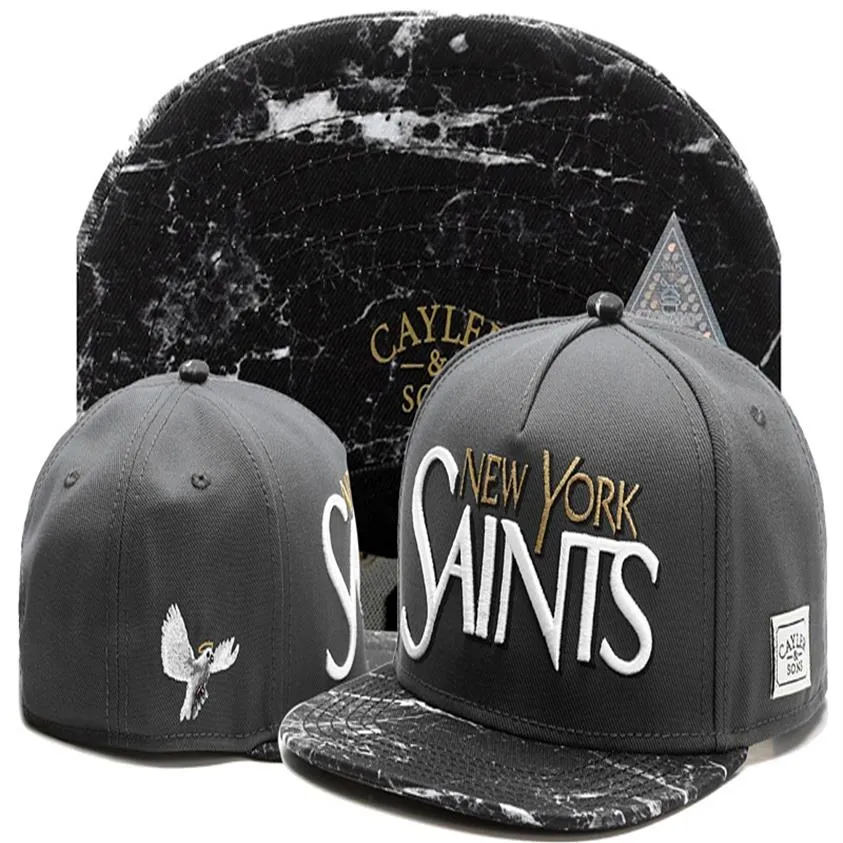 2017 Fashion Brand Cayler Sons NEW YORK SAINTS Snapback Casquettes chapeus Berretti da baseball ossa Piccioni della pace Cappelli hip-hop Uomo Wo273H Pgqkt