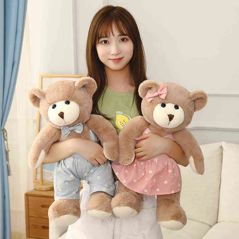 Cm bonne qualité doux ours en peluche poupées mignon dans les vêtements jupe en peluche oreiller rempli jouet chambre décor cadeau pour les enfants J220704