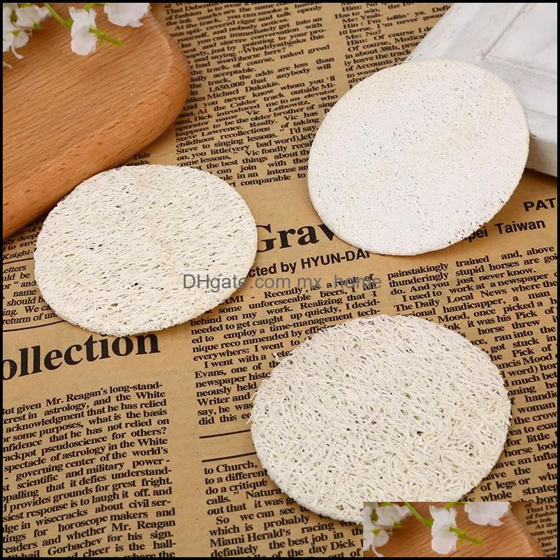 Natural Loofah Facial Pads Loofah Disc Makeup Remove Exfoliating Face Loofah Pad Small Size Luffa Loofa Free DHL