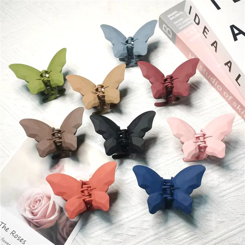 S3123 Fashion Jewelry Grind Arenaceous Barrettes for Women's Harts Hairpin Hair Clip Bobby Pin Lady Girl Butterfly Barrette Hair Accessories