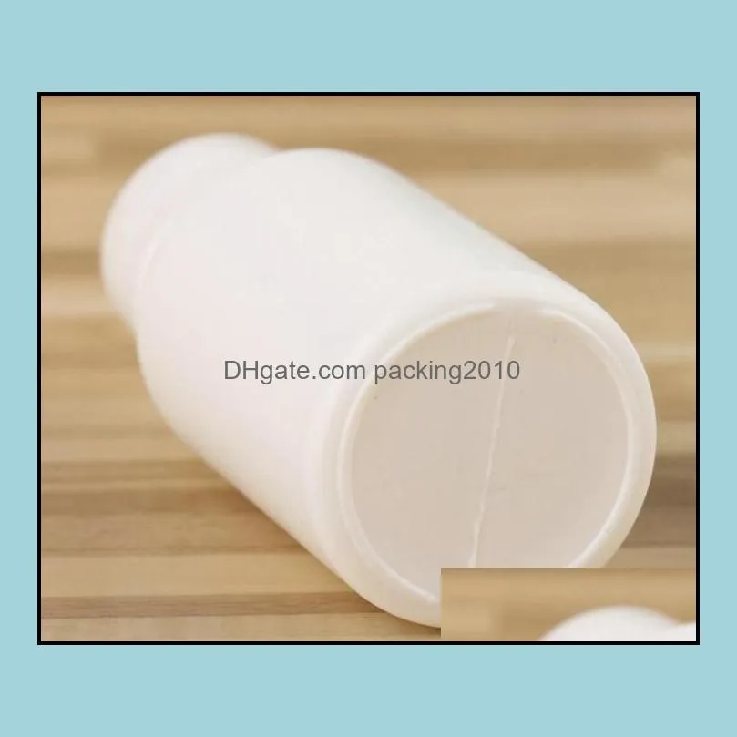 30ml 50ml 100ml White Plastic Roll On Bottle Refillable Deodorant Bottle Essential Oil Perfume Bottles DIY Personal Cosmetic