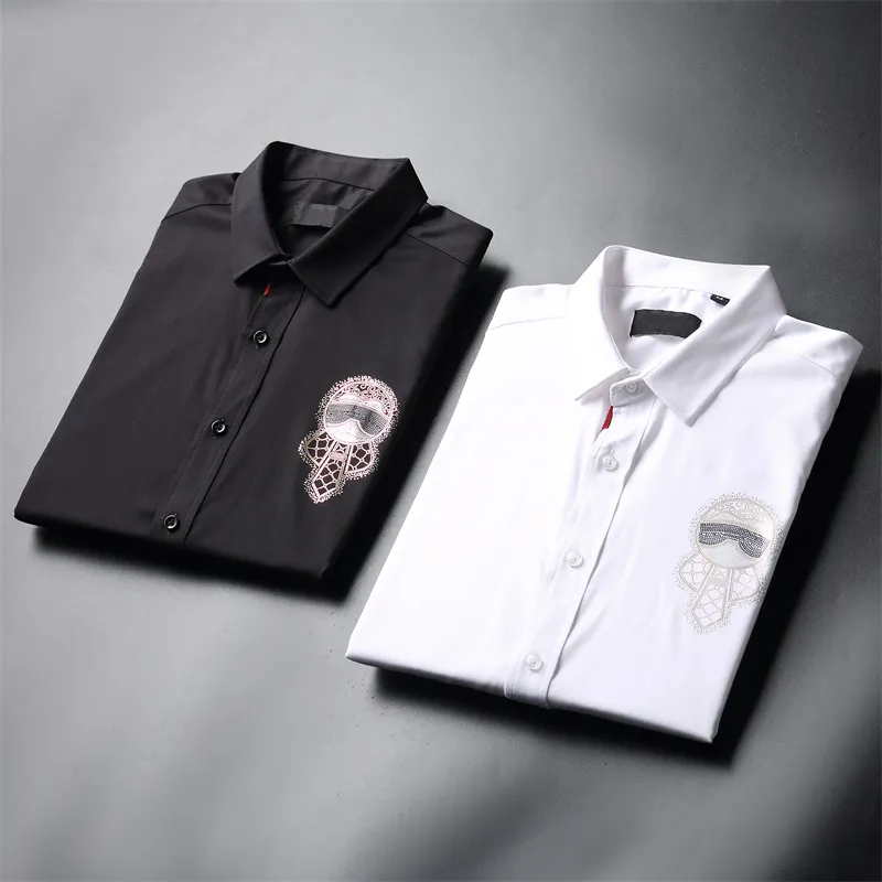 Camisas de diseñador de lujo Moda para hombre Camisas de vestir de manga larga con bolsillo a cuadros geométricos hawaianos Camisas de vestir de manga larga ajustadas Variedad 04