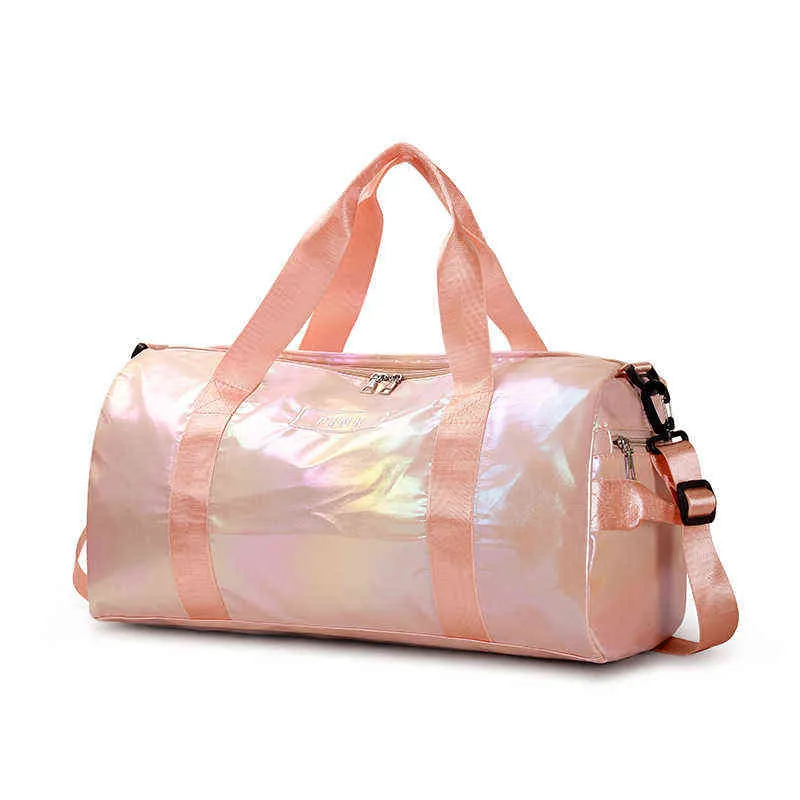 Borsone da viaggio portatile Borsa da viaggio da donna a breve distanza a prova di spruzzi d'acqua Borsa pieghevole sportiva Fitness Borsa di stoccaggio portatile di grande capacità 220707