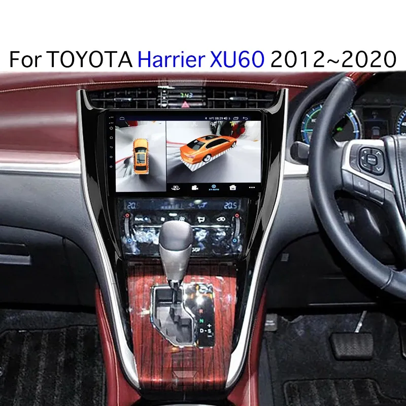 9-calowe wideo radiowe dla Toyota Harrier-2015 System multimedialny GPS Autoradio Head Unit Android 10