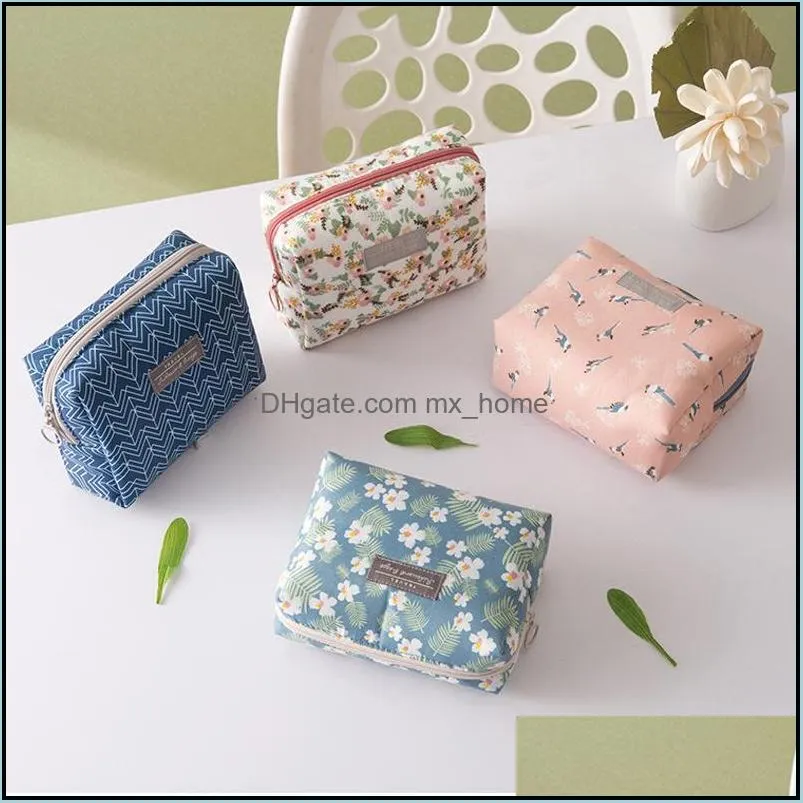 Storage Bags 1 Pc Beauty Organizer Handbag Spring Flower Makeup Bag For Women Large Floral Cosmetic Travel Lady
