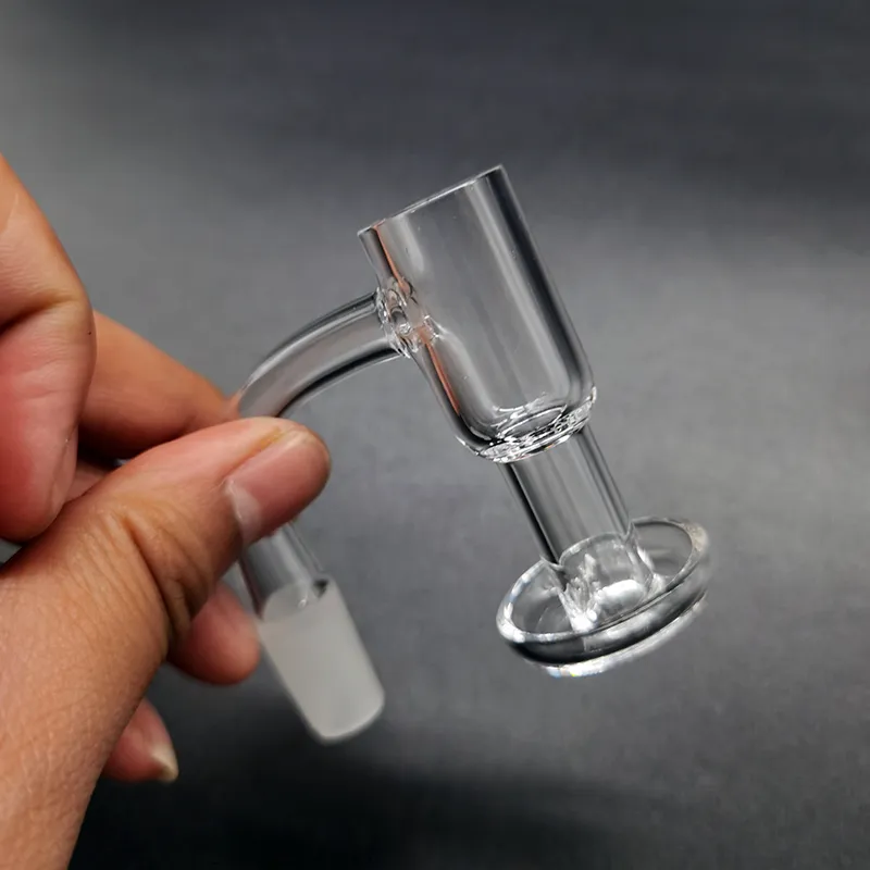 Wholesale Quartz Banger Glass Bong喫煙アクセサリーフラットトップTerp Sluper壁2mm 45 90度10mm 18mmの男性真空スラッパーネイルボンズHookahsスモークツール