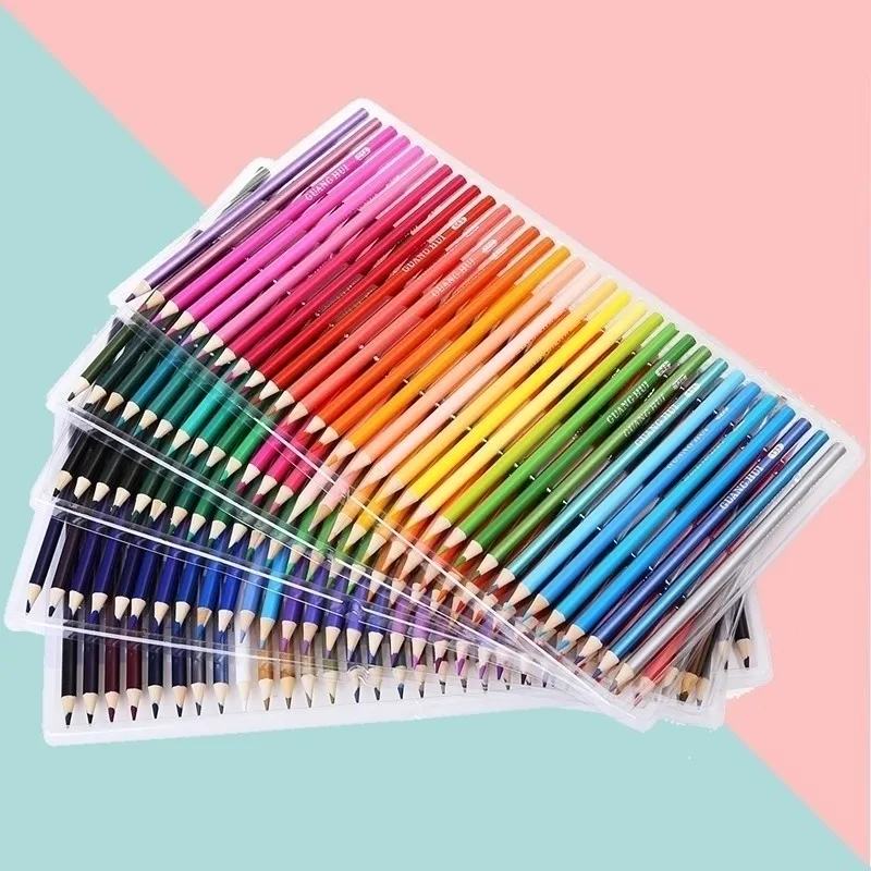 160 couleurs bois huile crayon de couleur ensemble peinture couleur art marqueurs crayons pour dessin croquis enfants cadeaux fournitures papeterie Y200709
