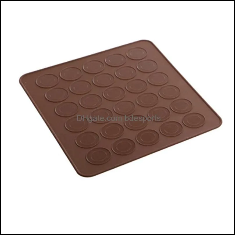 30 48 Hole Silicone Baking Pad Mould Oven Macaron Non-stick Mat Pan Pastry Cake Tools