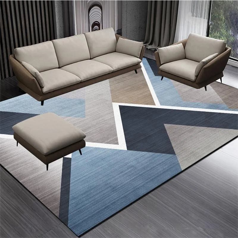 Dywany Nordic proste modne wzór geometryczny dywan maty podłogowe biuro salonu sypialnia drukowanie dużych dzieci matcarpets