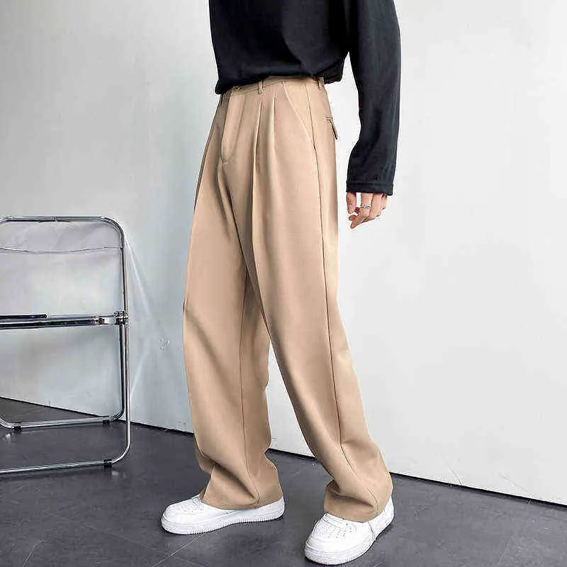 Men's New Loose Straight Pants Solid Color Casual Pants Baggy
