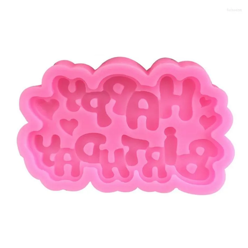 Bakvormen Engelse letters gelukkige verjaardag vorm siliconen materiaal vormen fondant candy mold decoratie cake schitterende vakken