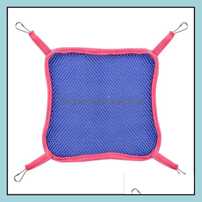 pet hammock pet hanging blanket mat hamster hammock summer breathable sandwich mesh cloth pet cat hammock ferret hanging swing