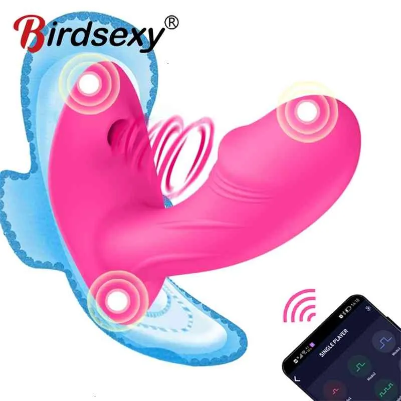 Sex Toy Massager Trådlös Bluetooth Dildo Vibrator för kvinnor App Fjärrkontroll bär vibrerande trosor vuxna kvinnlig klitor onani leksaker