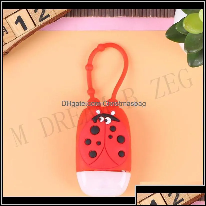 Party Favor 30Ml Sanitizer Keychain Silcione Cartoon Mini Cover Gel Hand Soap Bottle Holder With Refillable Travel Ilzj6 Cbhwr