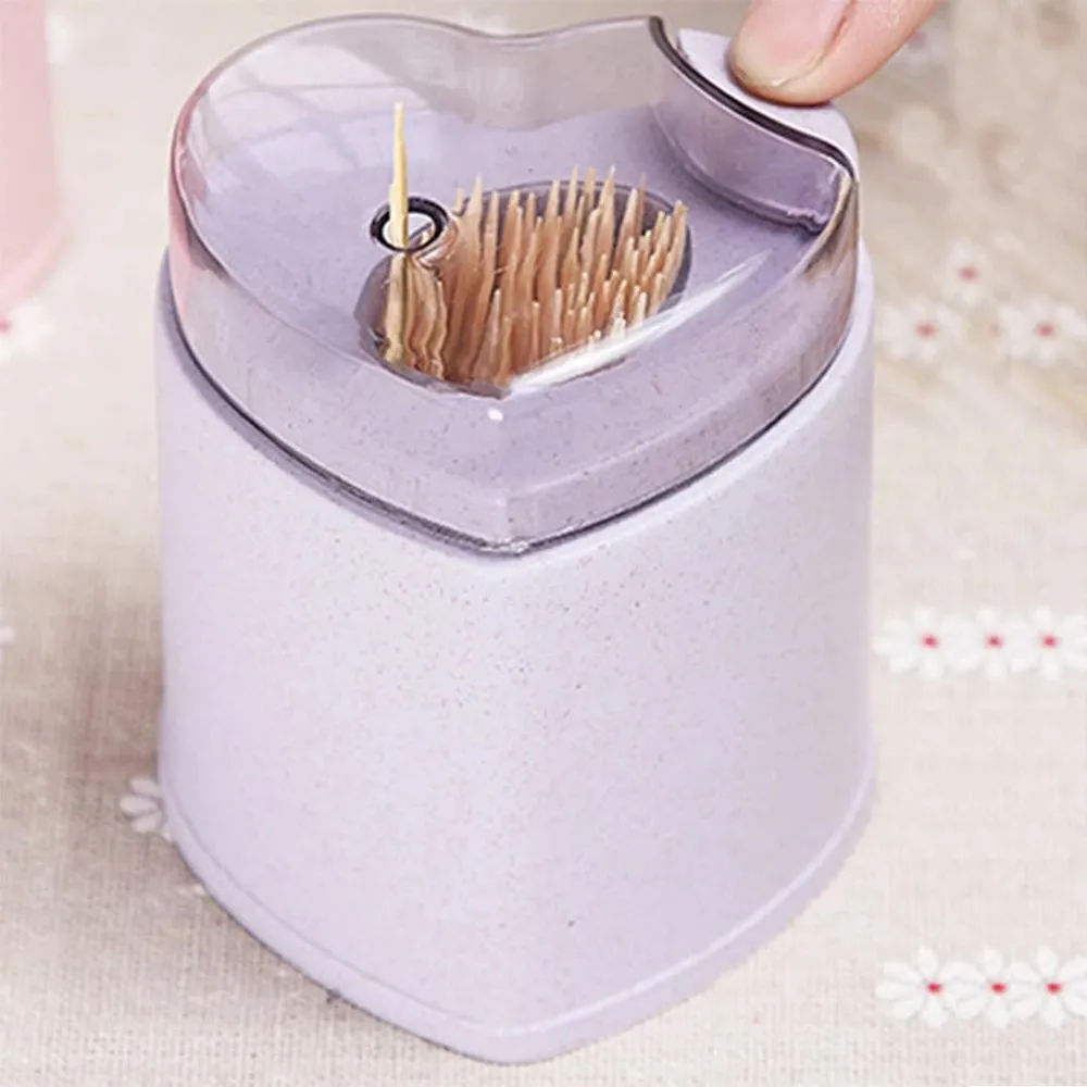 Other Household Sundries Automatic Toothpick Holder Container Wheat Straw Kitchen Toothpick Bottle Toothpick Box Container Dispenser Holder