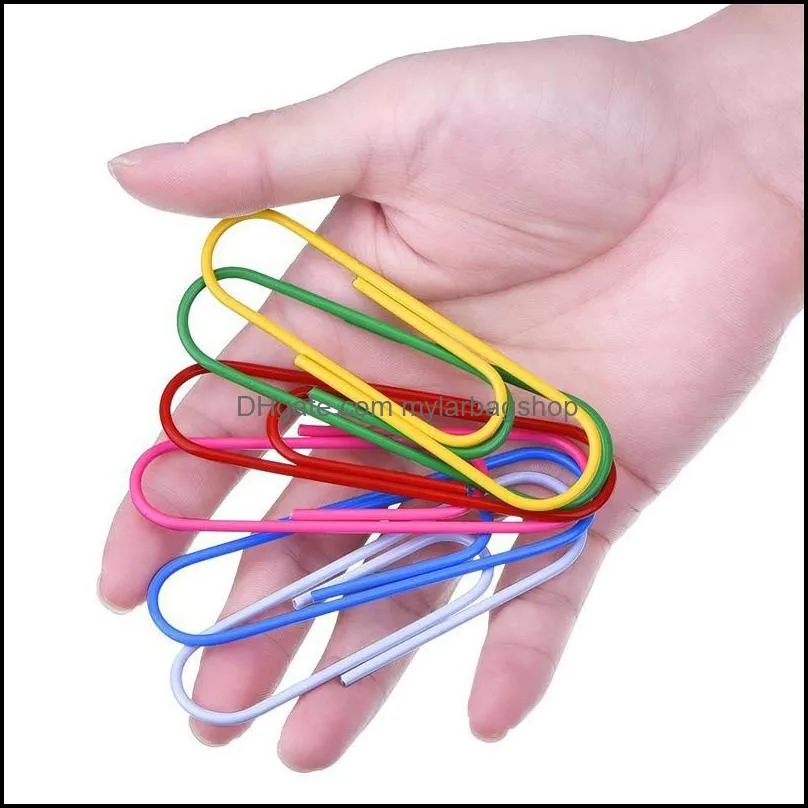 NEWMini Metal Papers Clips Colorful Paper Clip Bookmark Memo Planner Clamp Bookmarks Filing Supplies School Office Stationery RRE12124
