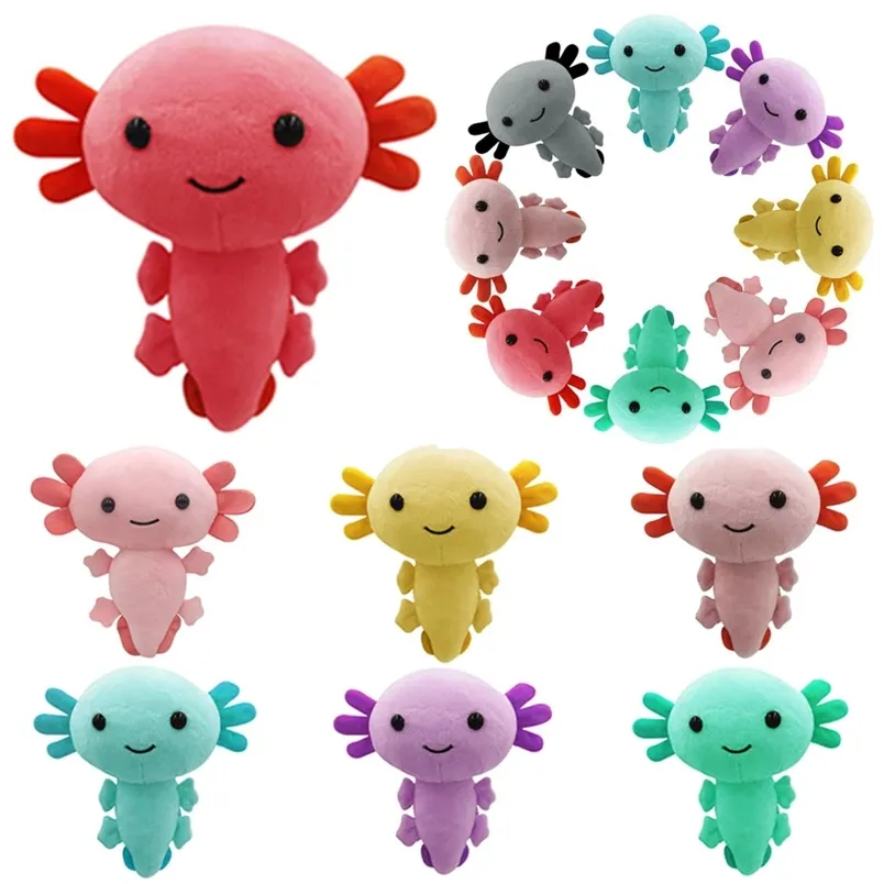 Kawaii Axolotl peluche jouet dessin animé mignon Animal peluche poupée pour enfants anniversaire noël Halloween cadeaux décoration de la maison 220628