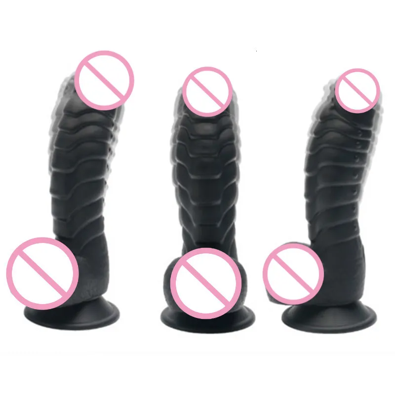 7 "Realistisk stor storlek silikon dildo sug kopp man g anal fitta kvinnlig av onanerar penis vuxna sexiga leksaker för kvinnor