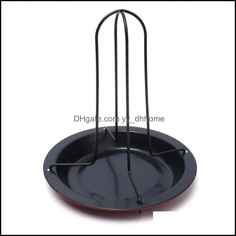 Steel Beer Can Chicken Turkey Roaster Oven Rotisserie BBQ Grill Rack Stand Holder Tray Vertical Poultry Xmas
