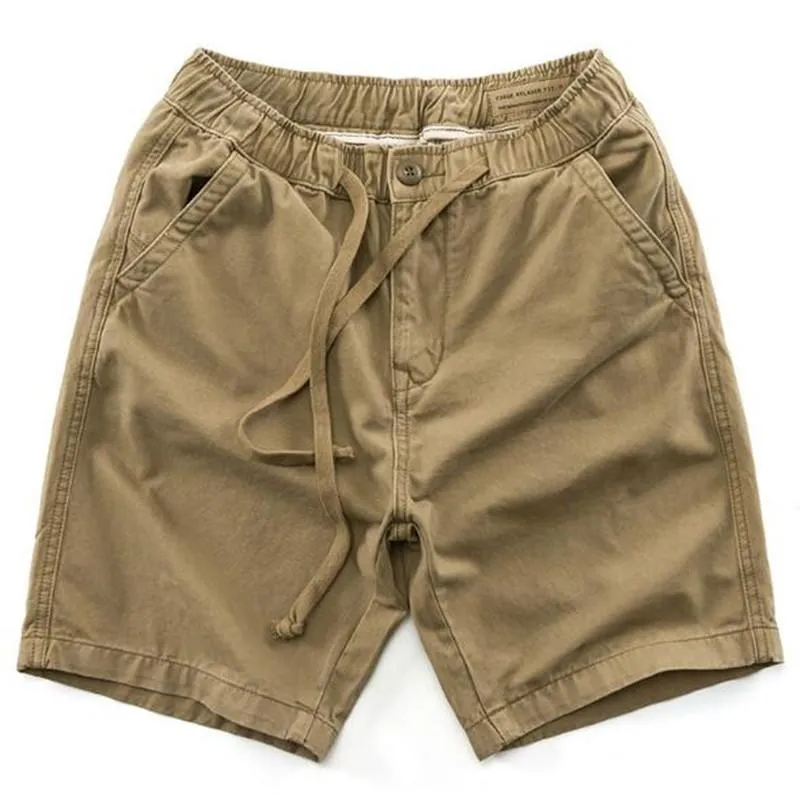 Мужские шорты летние грузы мужчины японские повседневные свободные штаны Тенденция пять очков штаны