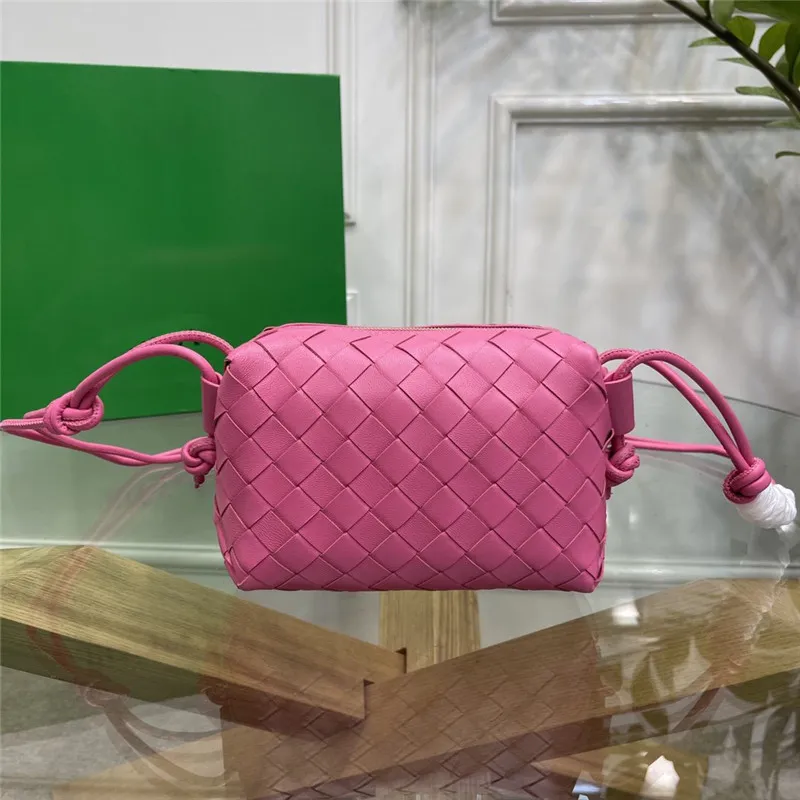 Designer Luxury 98090 Mini Loop Pink Leder Umhängetasche 7A Qualität Größe 17x10x6cm