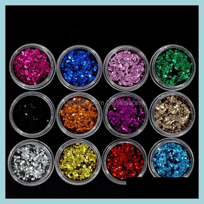 1 Box Heart star Nail Sequins Laser Colorful Flakes Paillette Tool Nails Art Decorations DIY Supplies