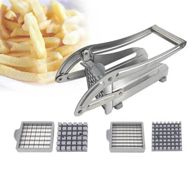Potato Cutter Manual French Fries Cutter Kitchen Tools Gadgets Stainless Steel Meat Chips Slicer Home HH22-52