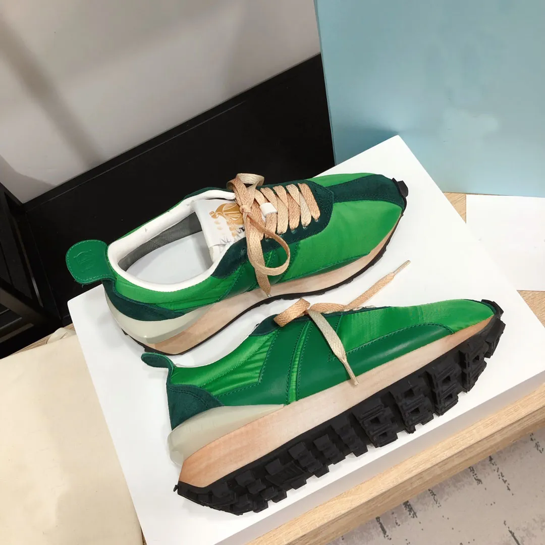 Designer Bumper Low top Sneakers Vintage Running Shoes for Men Women Leather Nylon 2024 Spring Fall Sports Trainers