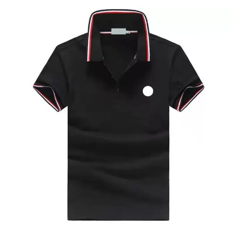 디자이너 남성 기본 비즈니스 폴로 T 셔츠 패션 패션 프랑스 브랜드 남자 티셔츠 자수 완장 강조 폴로 셔츠 반바지 S-2XL
