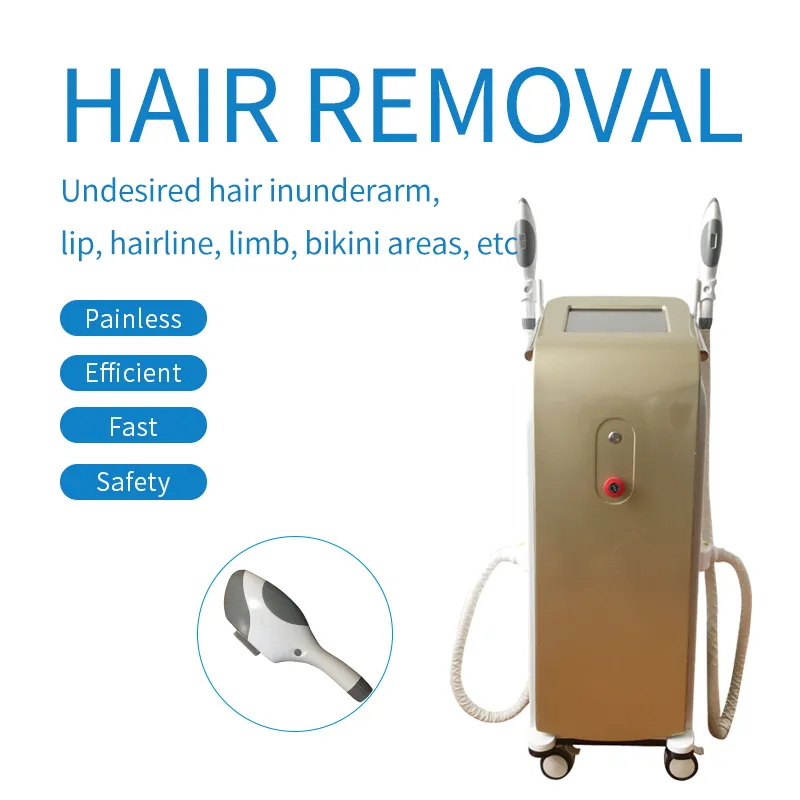 Double Handle OPT E-light Permanent IPL Laser Permanent Hair Removal for men and women