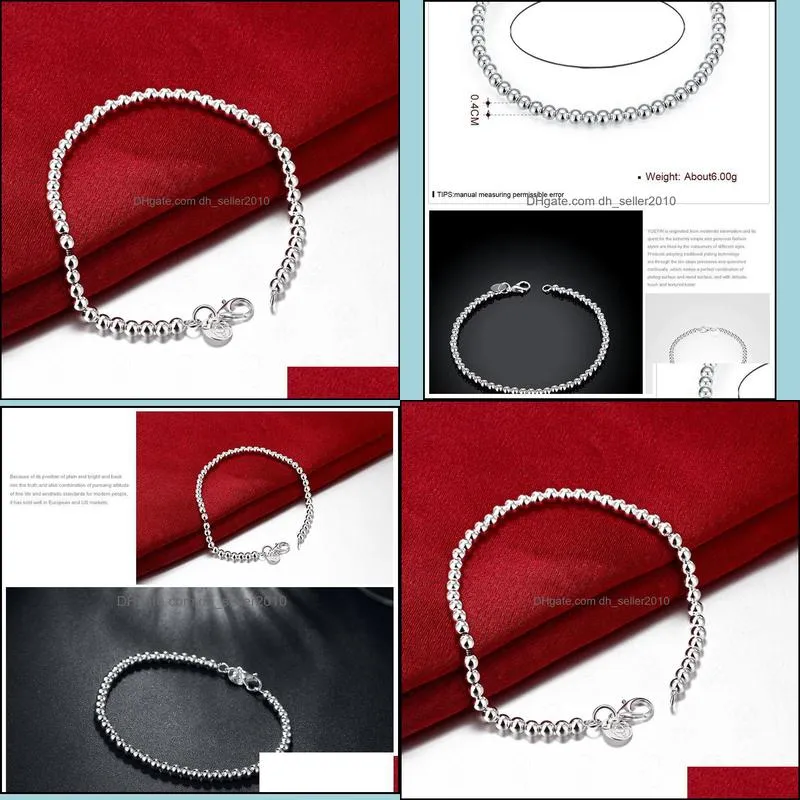 charm bracel beautifully silver plated bracelet jewelry wild lady fashion cute high quality jewelry chain charm beads bracelet