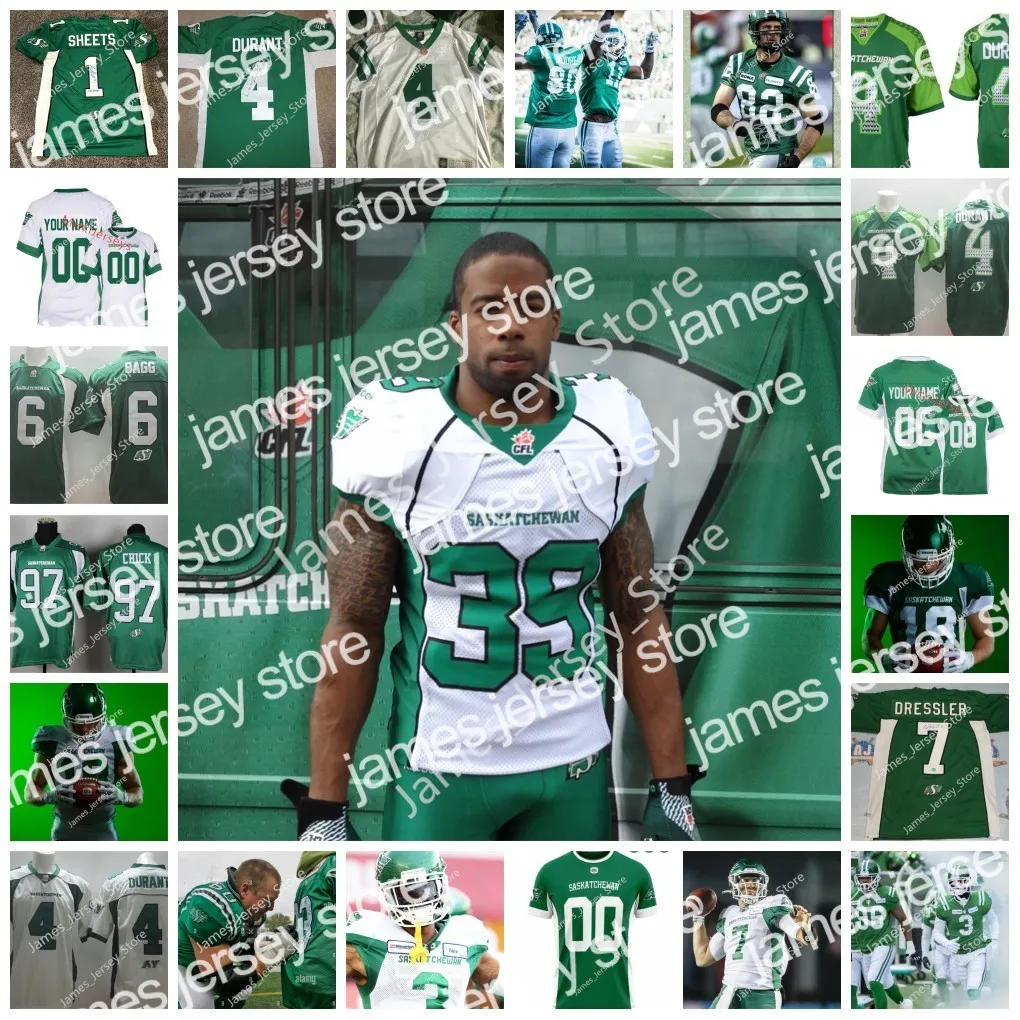 New American College Football Wear 2022 Custom CFL Saskatchewan Roughriders Jersey 4