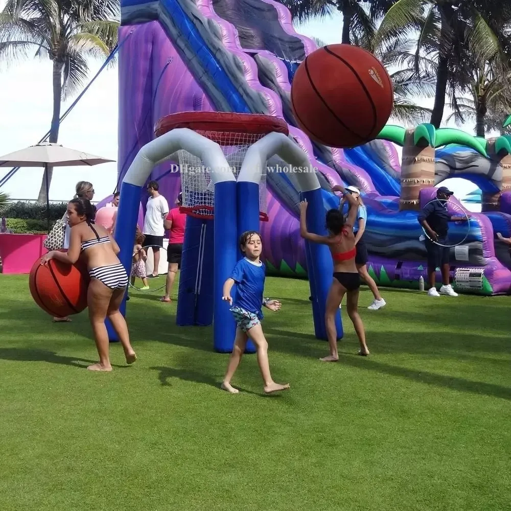 Giant Inflatable Basketball Hoop with Air Pump and Blower for Ball ...