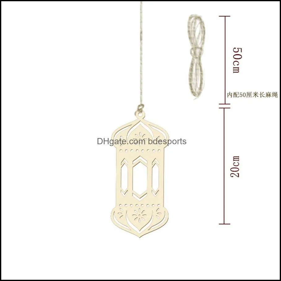 Other Home Decor muslim islam eid wooden pendant eid decoration