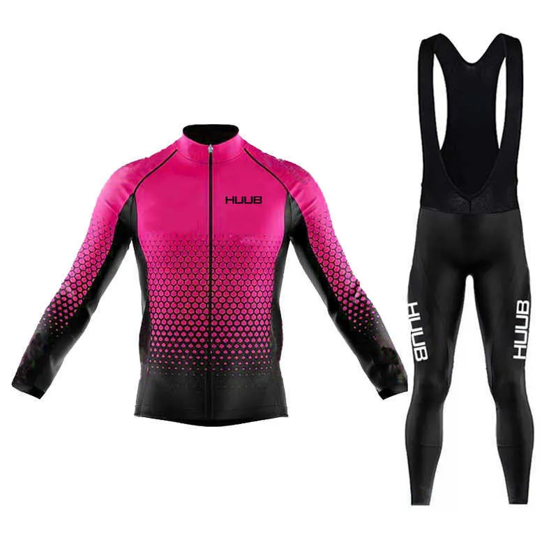 Sguh 2023 Nieuwe Outdoor Fietskleding Trainingspak Huub Team Herfst Mode Dameskleding Jersey Sets Maillot Paul Smith Uniform Lange Mouw Ademende Pakken