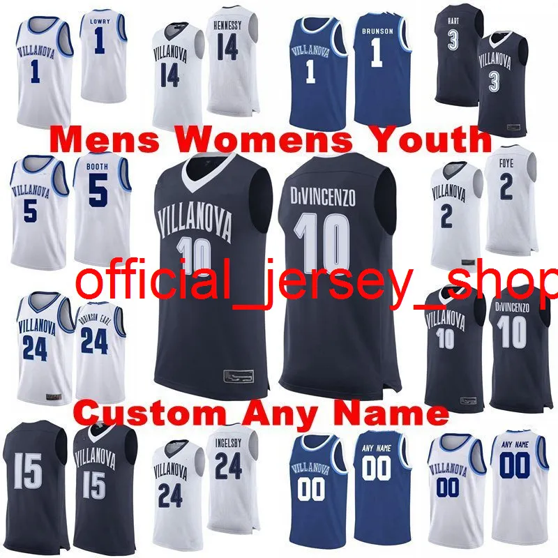 Maglie Villanova Wildcats Bryan Antoine Jersey Gillespie Brandon Slater Arcidiacono Moore College Maglie da basket Mens Custom Stitched