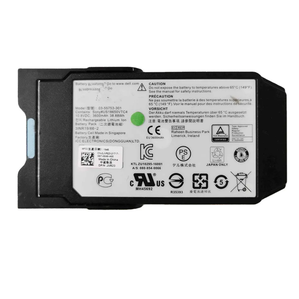 03-55753-301 Dell SC7020 SC5020ストレージコントローラーバッテリー0JVR23 JVR23高品質