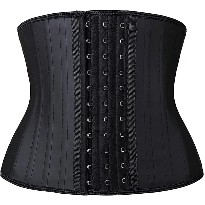 Treinador curto do espartilho do torso Treinador de látex Shapewear Shapewear Mulheres barriga de barriga Modelagem de cinta de cinta de brilho de brilho 220513