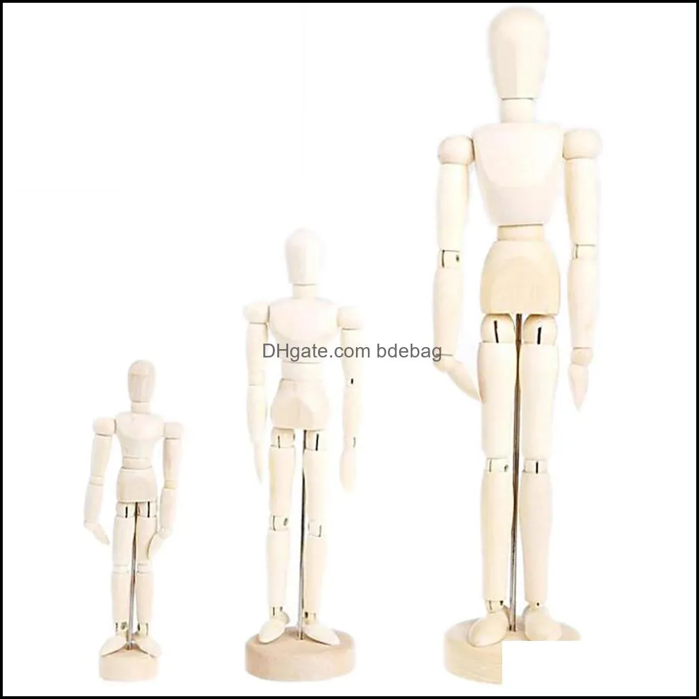 4.5/5.5/8 INCH Wooden Man Model Artist Movable Limbs Doll Male Wooden Toy Art Draw Action Figure Mannequin Kids Toy