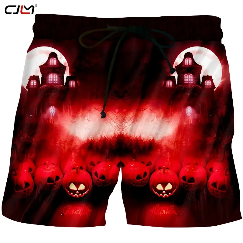 Moda Halloween Man Horror Castle Street Wear Vendita all'ingrosso Pantaloncini da spiaggia 6XL Uomo Abbigliamento stampato in 3D 220623